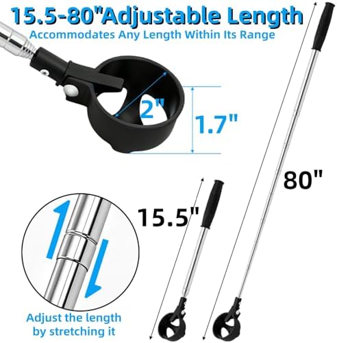 AVLA 2 Pack Golf Ball Retriever, Pro Auto-Lock Golf Ball Grabber Telescopic - Image 2