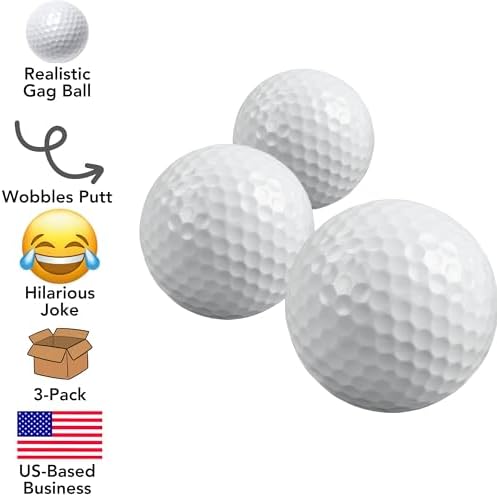 Harrier Hardware 3-Pack Wobbling Golf Balls Trick Gag Gift Putting Green - Image 4