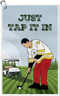 Just Tap It in Funny Golf Towels by unskcalb