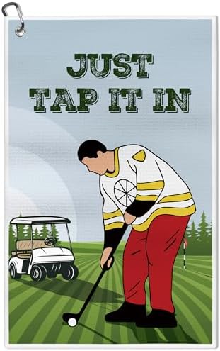 Just Tap It in Funny Golf Towels by unskcalb