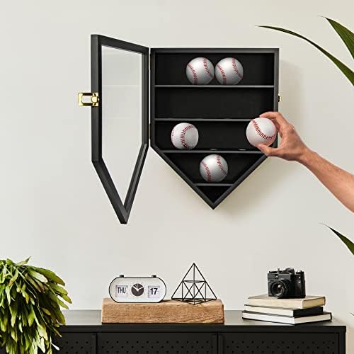 TJ.MOREE 12 Balls Baseball Display Case Wall-Mounted, Durable Wood - Image 5