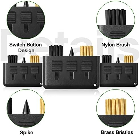 Nuanchu 10 Pcs Pocket Golf Club Brush 3 in 1 - Image 4