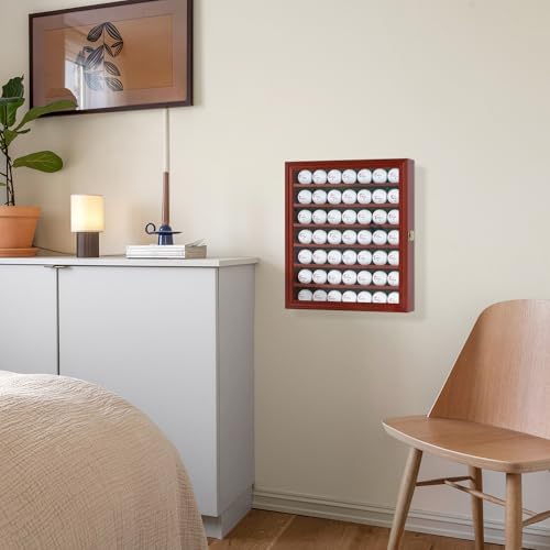 DisplayGifts 49 Golf Ball Display Cabinet Stand Storage Wall Mounted 7 Shelves - Image 7
