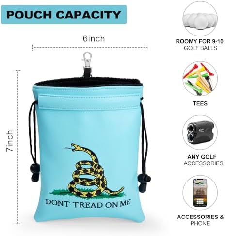 Valuables Pouch Funny Golf Ball Pouch Bag w/Drawstrings - Image 5