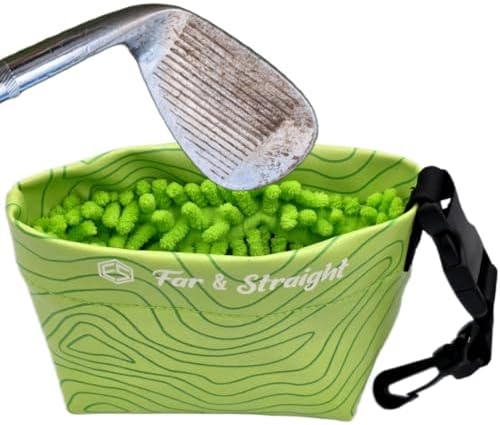 FAR&STRAIGHT Golf Club & Ball Cleaning Pouch – Soft Microfiber Interior by Unknown
