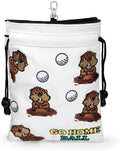 Valuables Pouch Funny Golf Ball Pouch Bag w/Drawstrings by HOOKEDONGOLF