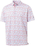 M MAELREG Mens Golf Shirt Short Sleeve Dry Fit Print Moisture Wicking by MAELREG