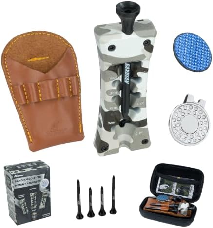 SANDIAN, All-in-1 Value Pak, Adjustable Golf Tee Height Setter by SANDIAN