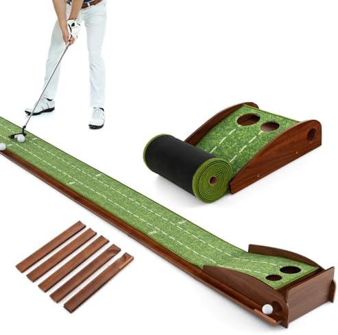 Goplus Golf Putting Mat, 10FT Putting Green Practice Training Aid by Goplus