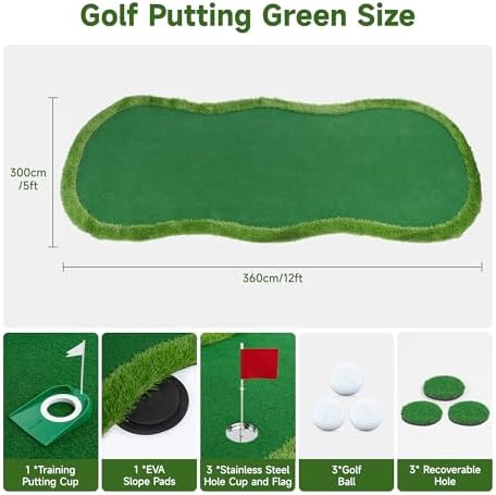 Golf Putting Green, Golf Practice Putting Mat, Professional Large Golf Training - Image 2