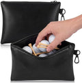 Mudder 2 Pcs Valuables Golf Pouch Bucket, PU Leather Golf Tee Bag by Mudder
