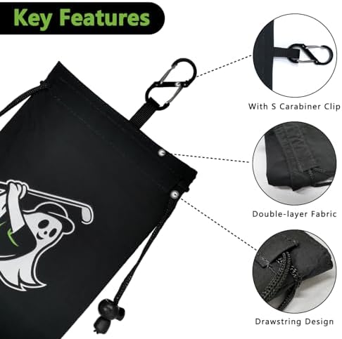 Golf Ball Storage Bag with S Carabiner Clip - Image 4
