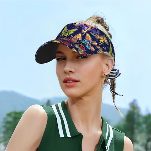 Sports Sun Visor Hats Adjustable Men Women Lightweight Packable Cooling Empty - Image 5