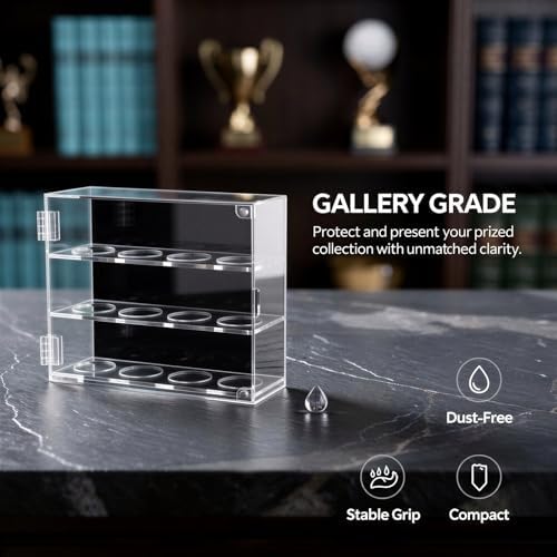 Golf Ball Display Case, 3-Tier 12-Slot Wall Rack - Image 5