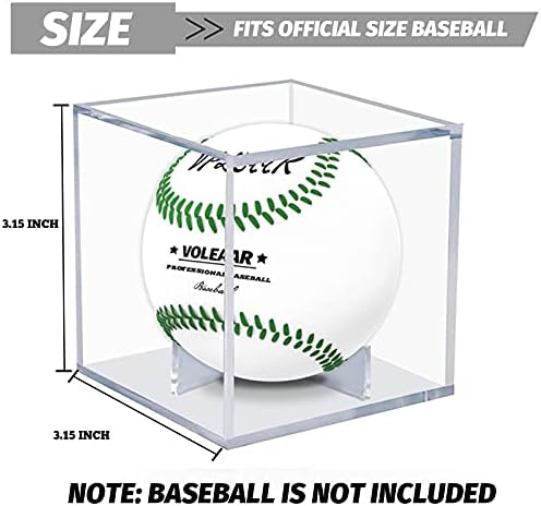 6 Pack Clear Acrylic Baseball Case Display - Image 2