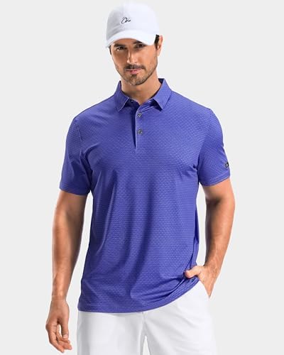 Obla Men's Golf Shirt Short Sleeve Dry Fit Collared Polo Shirts - Image 2