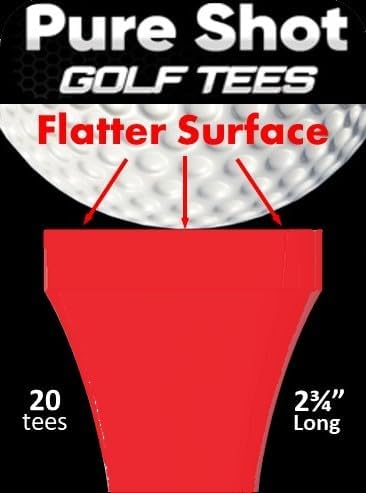 7 More Yards! Pure Shot Golf Tees 2-3/4" Long by Unknown