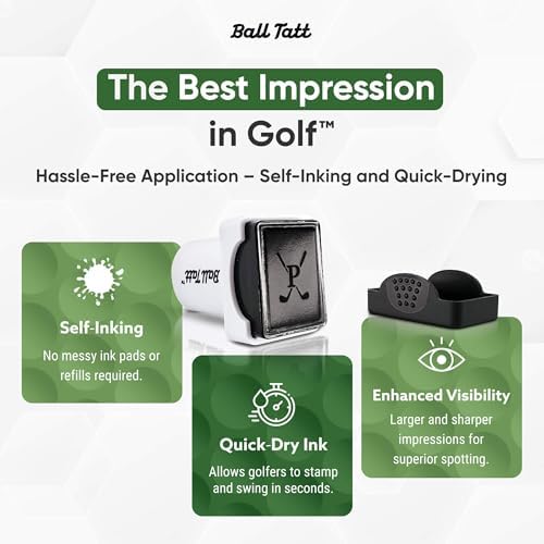 Golf Ball Stamp Personalized Monogram Initial Self-Inking Marker Quick Dry - Image 5