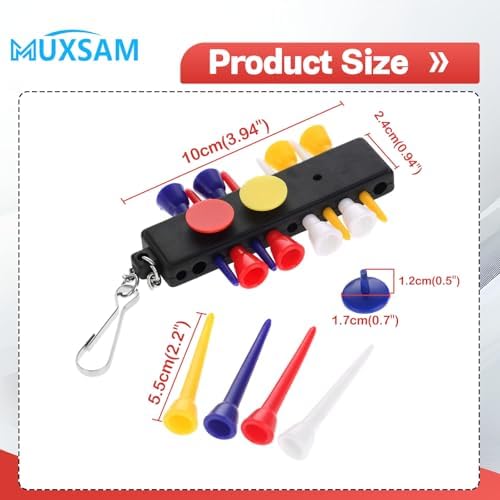 MUXSAM Black Golf Tee Holder for Bag - Image 2