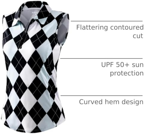 G Gradual Women's Golf Shirts Lightweight 1/4 Zip Collared Tank Top - Image 4