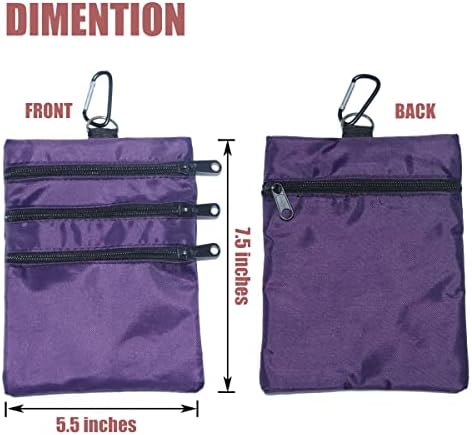 Golf valuables pouch, zipper golf ball bag - Image 2