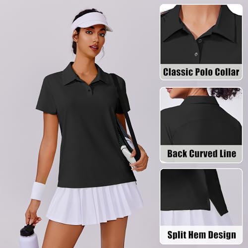 PINSPARK Women's Golf Shirt UPF 50+ Polo Shirts Short Sleeve Tennis Tops - Image 6