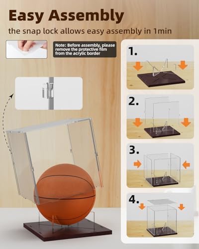 Fitense Full Size Acrylic Basketball Display Case - Image 3