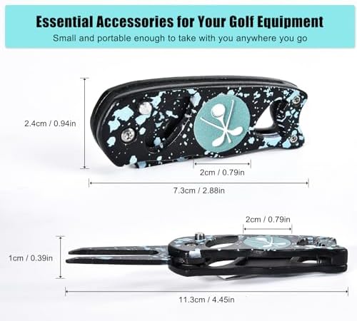 Golf Divot Repair Tool, 3 in 1 Compact Ball Marker Divot Tool, Foldable Golf - Image 7
