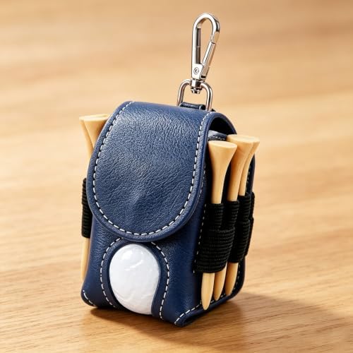WCRAZYE Leather Golf Ball Bag Pouch - Image 6