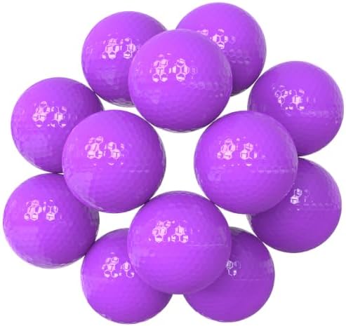 Colored Golf Balls, High Visibility Easy to Find, Blank No Logo by Kamlaku