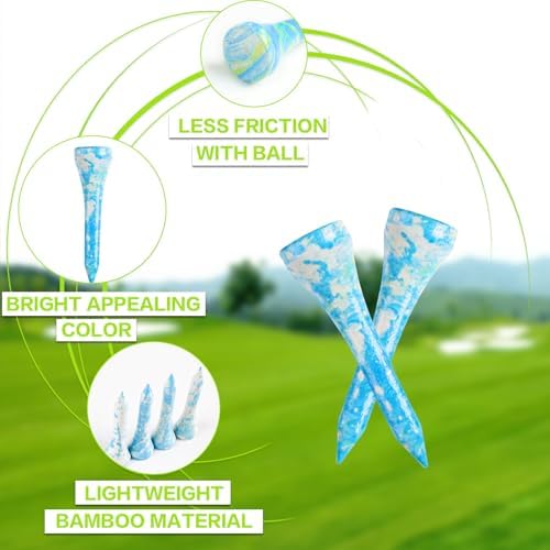 FINGER TEN Stylish Golf Tees Wood 100 Pack - Image 3