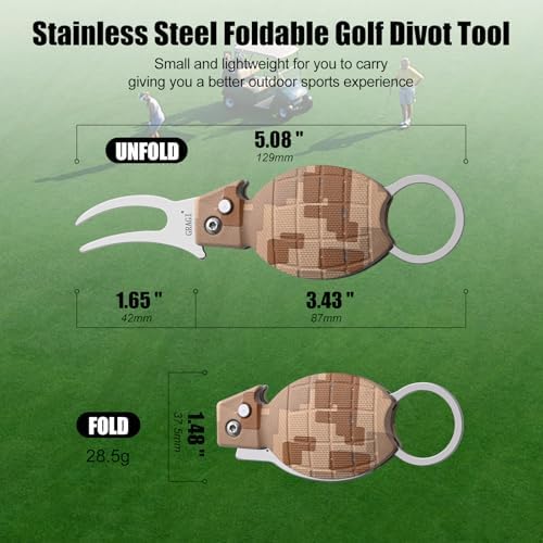 Golf Divot Repair Tool, Bottle Opener, Stainless Steel, Lightweight Portable - Image 2