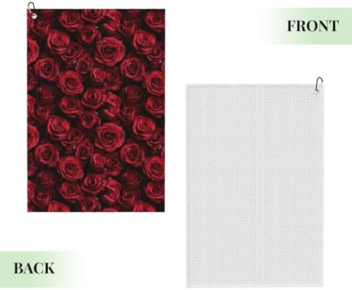 Red Rose Golf Towel Microfiber - Image 3