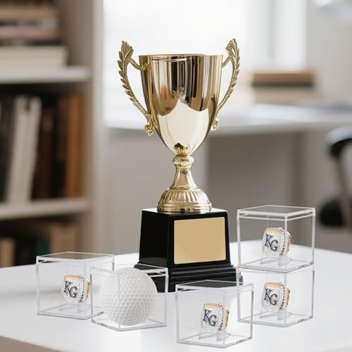 12 Pack Championship Ring Display Case Clear Acrylic Ring Case Display Box - Image 5