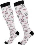White Baseballs Stitching Compression Sock by Unknown