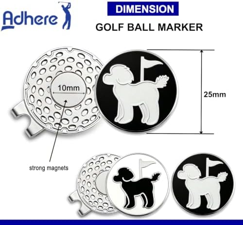 Adhere Golf Ball Markers with Strong Magnetic Hat Clip - Image 2
