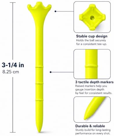 100/150 Pack Professional Plastic Golf Tees 3-1/4", Premium Durable Golf Tee - Image 2
