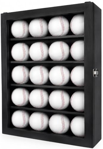 Baseball Display Case with 20 Stands Baseball Holder Display Shelf by Unknown