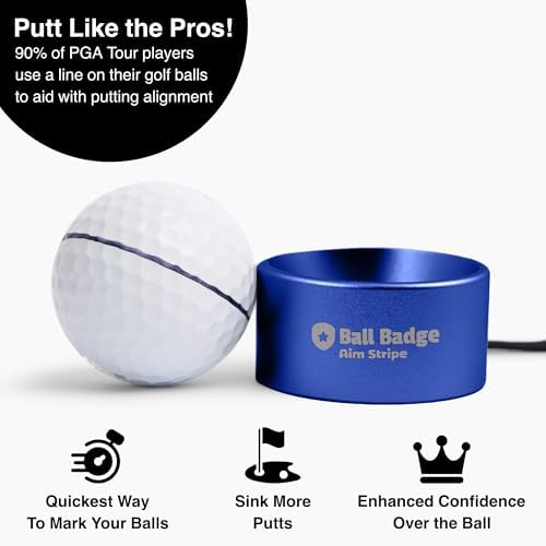 Aim Stripe, Golf Ball Alignment Tool, Full Metal, Training Aid - Image 2