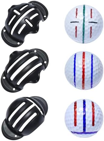 9 Pack Golf Ball Line Marker Tool Set, Golf Ball Alignment Stencil Kit - Image 4