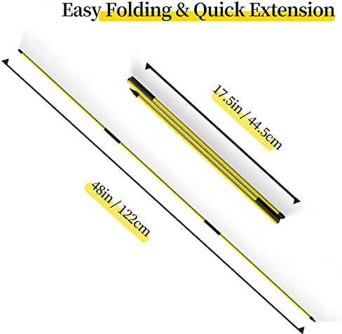 MoKo Golf Alignment Stick, 2 Set Golf Alignment Rods, Posture Corrector - Image 2