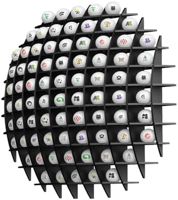 Wall Mount Golf Ball Display Case Golf Ball Display Rack Holds 78 Balls by Unknown