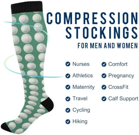 White Baseballs Stitching Compression Sock - Image 5