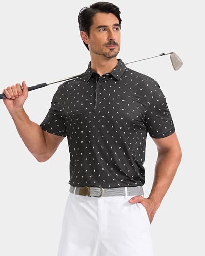 Obla Men's Golf Shirt Short Sleeve Dry Fit Collared Polo Shirts - Image 2