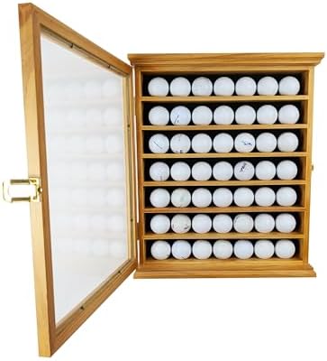 Golf Ball Shadow Box – 49-Ball Solid Wood Display Case, 98% UV-Protected Glass - Image 3