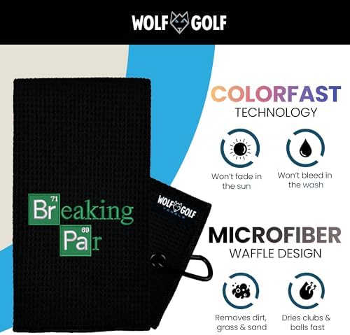 Wolf Breaking Par Embroidered Funny Towel - Image 4