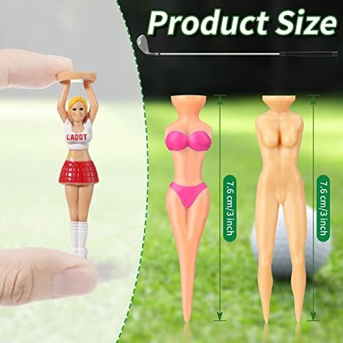 Zomiboo 12 Pcs Funny Golf Tees Bikini Shaped Colorful Plastic Ladies Tees - Image 4