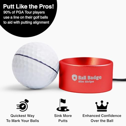 Aim Stripe, Golf Ball Alignment Tool, Full Metal, Training Aid - Image 2