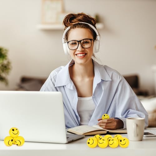 20PCS Squeeze Toys Face Stress Balls Bulk Funny Yellow Stress Balls - Image 7