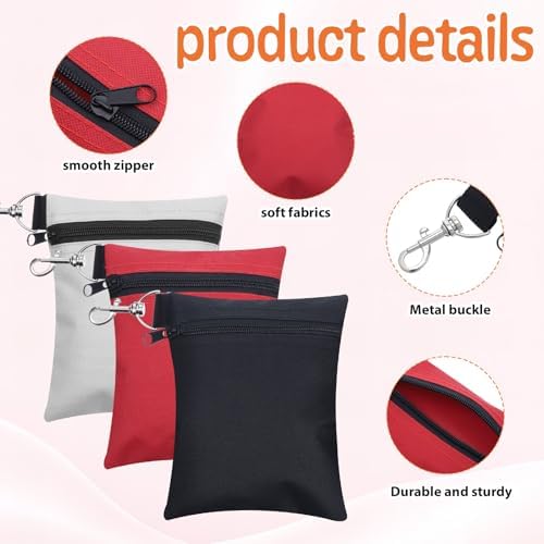 3pcs Golf Tee Bag Pouch Holder Golf Accessory Bag Valuables Pouch - Image 3